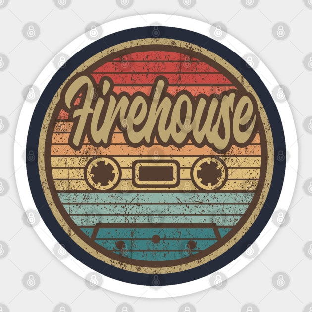 Firehouse Retro Cassette Sticker by penciltimes